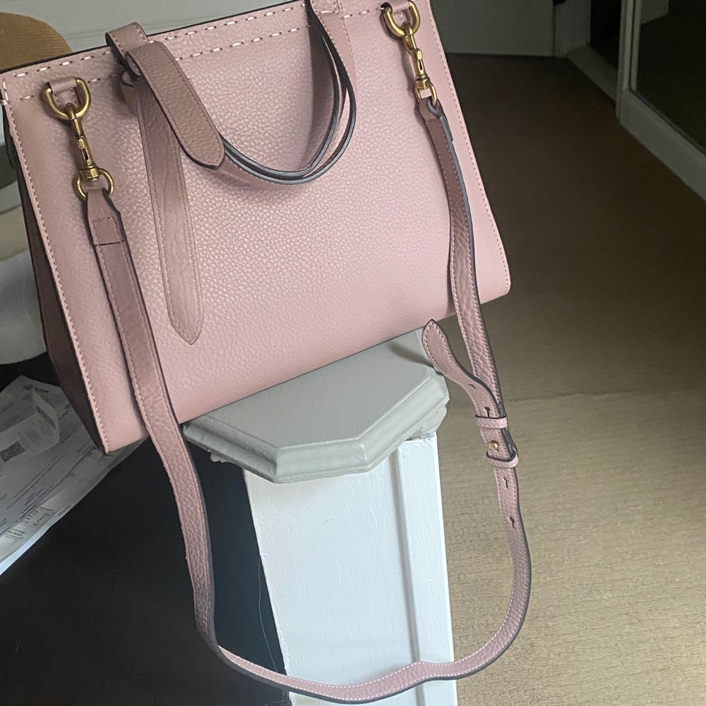 Gucci Marmont GG 2 way Pink/tan Satchel with Gold Accent - Picture 10 of 17